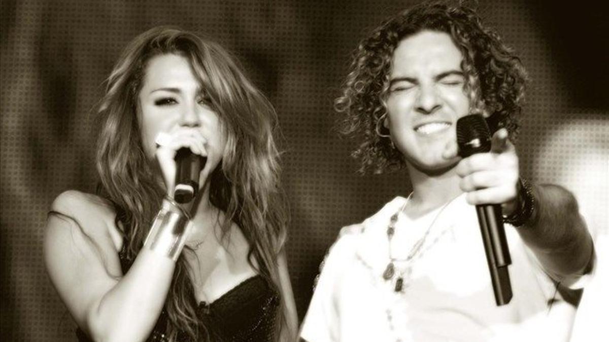 Miley Cyrus y David Bisbal.