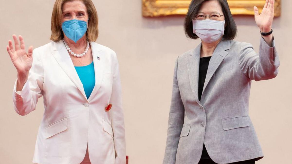 Nancy Pelosi i la presidenta de Taiwan, Tsai Ing-wen. | DPA REUTERS