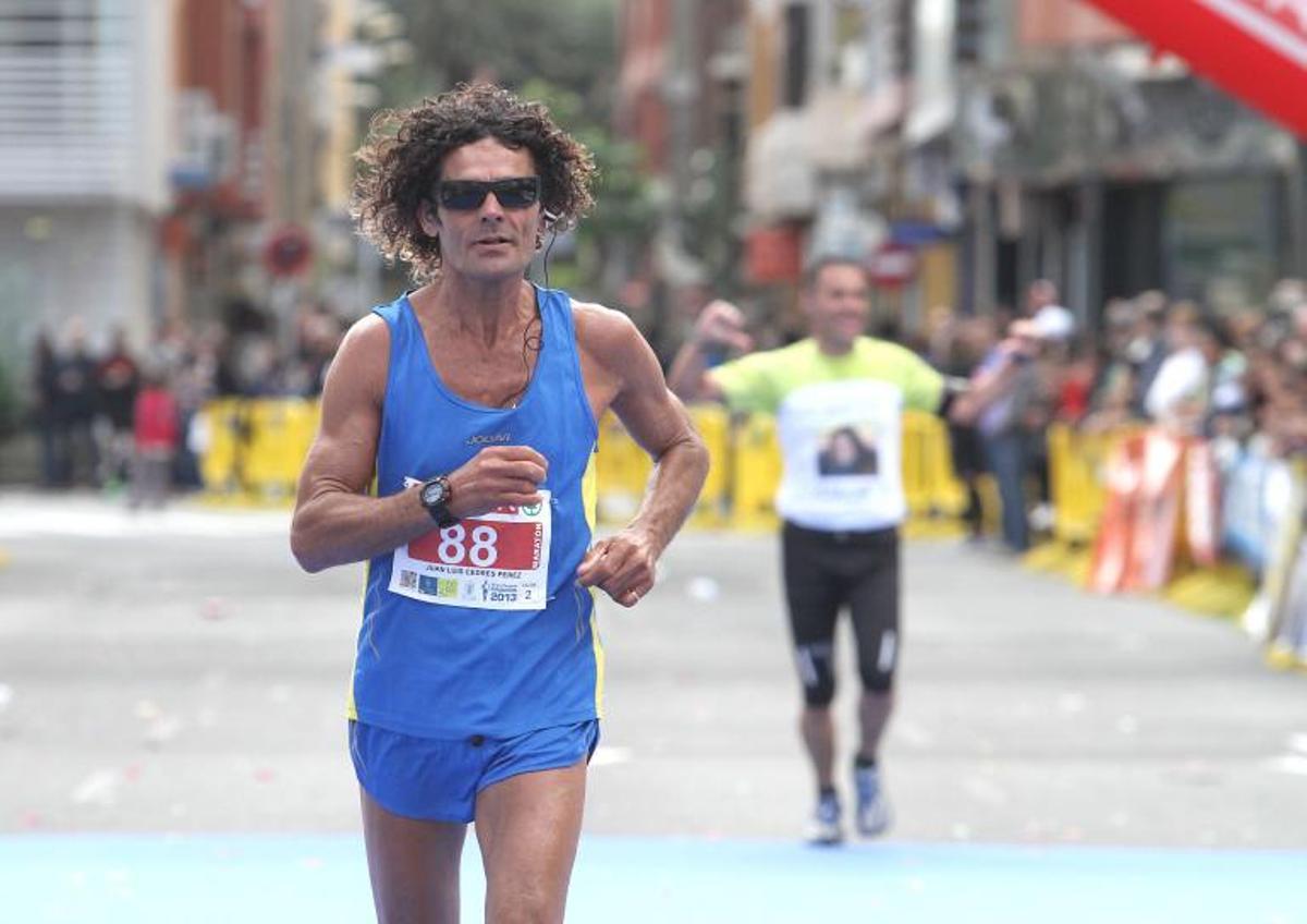 Juan Luis, durante una carrera en la ciudad
