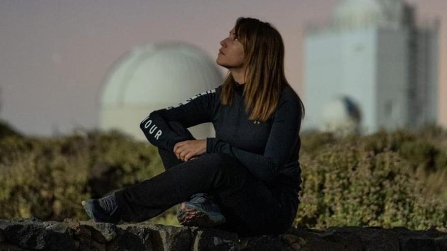 Lucía González Cuesta, en el observatorio del Teide.