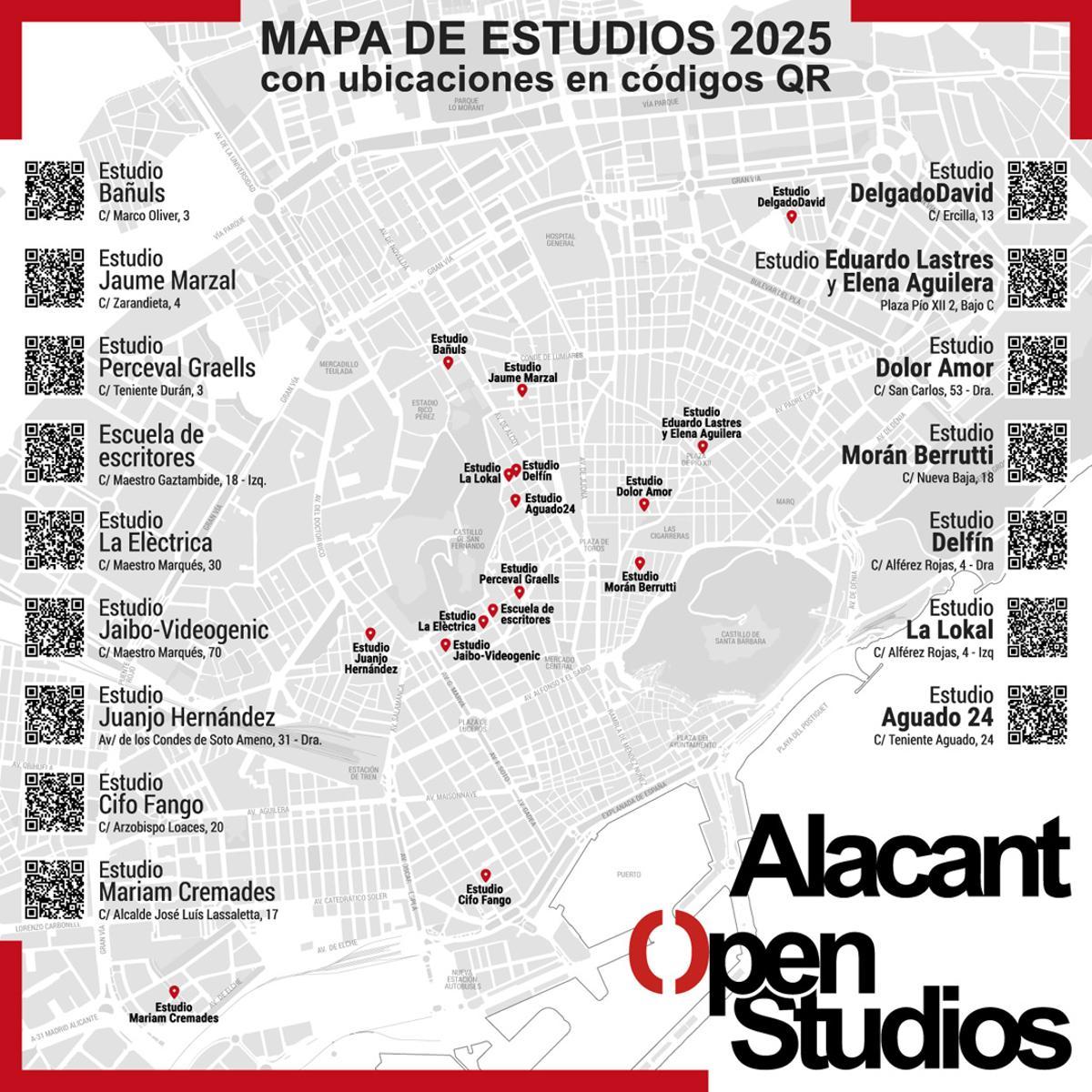 Mapa Open Studio Alicante 2025
