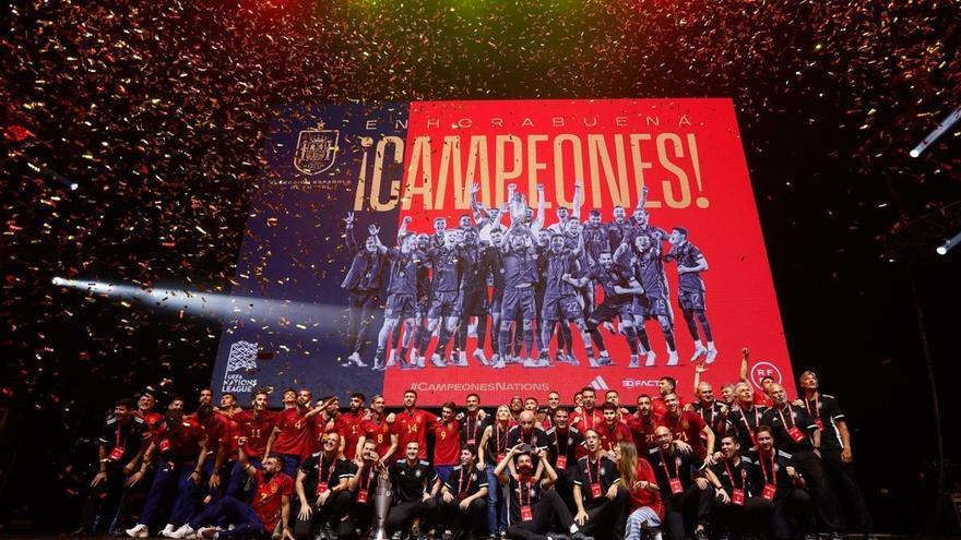 Insultos al Barça durante el discurso de Gavi en la celebración de la selección española en Madrid