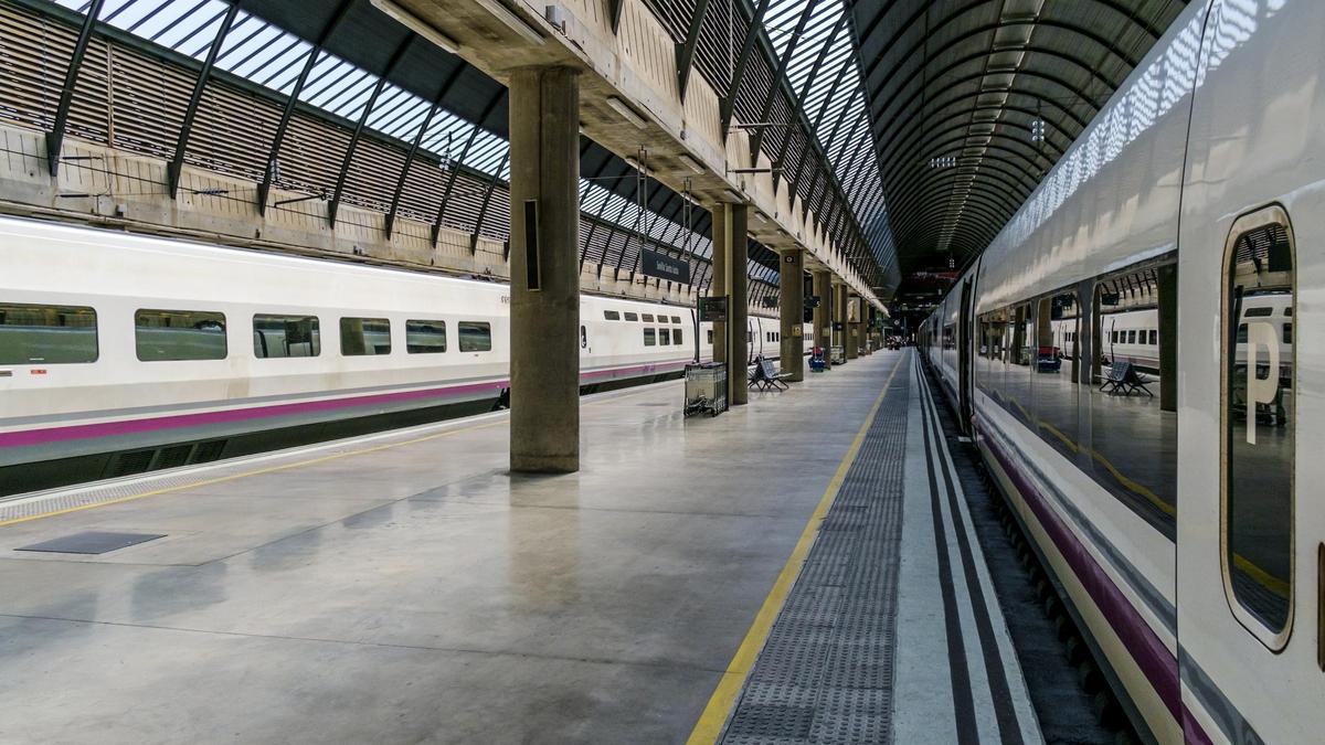 Trenes en una estación