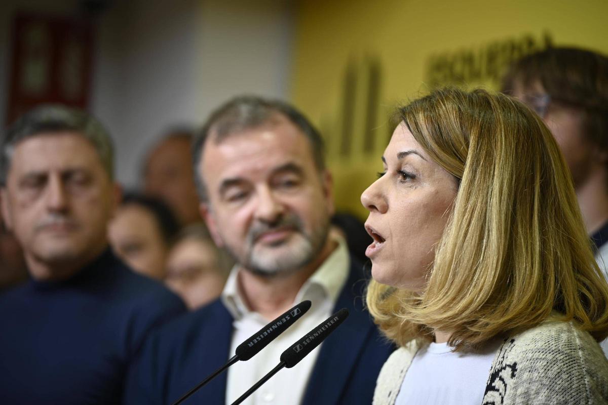 Alfred Bosch y Helena Solà el sábado valorando los resultados de la primera vuelta.
