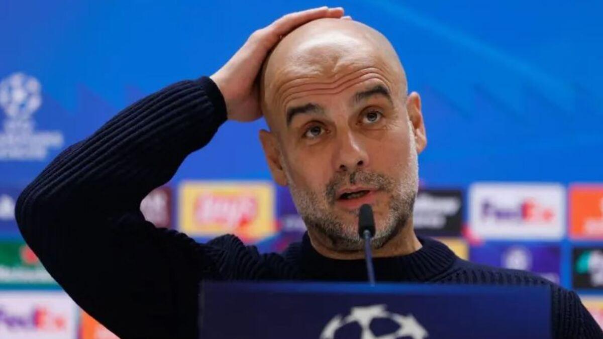 Pep Guardiola en rueda de prensa