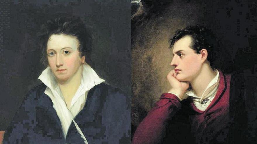 Lord Byron y Percy Shelley. 
