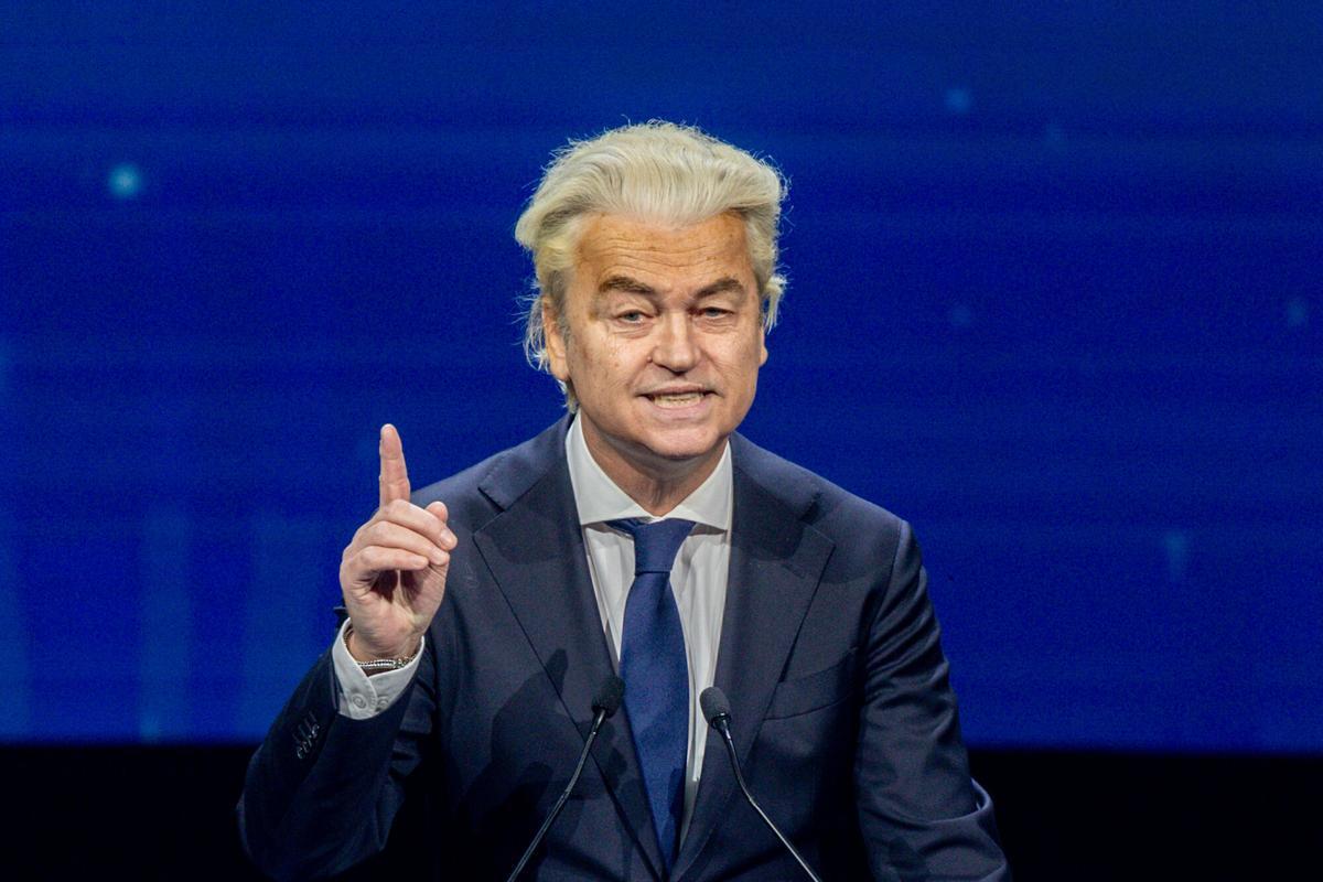 El líder del Partido por la Libertad (PVV), Geert Wilders, durante la cumbre de Patriotas, el pasado 8 de febrero en Madrid.
