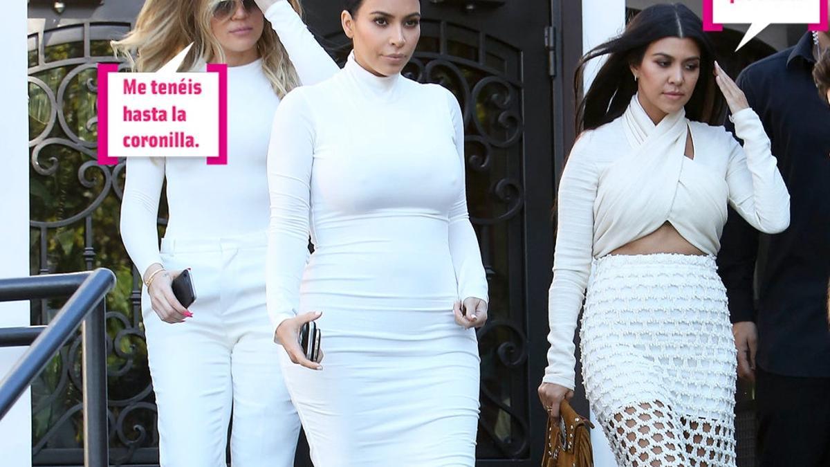Khloé, Kim y Kourtney Kardashian, hartas las unas de las otras