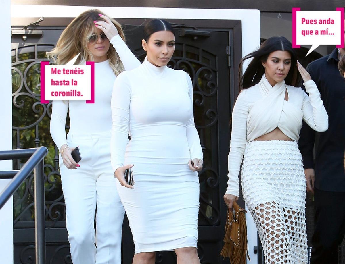 Khloé, Kim y Kourtney Kardashian, hartas las unas de las otras