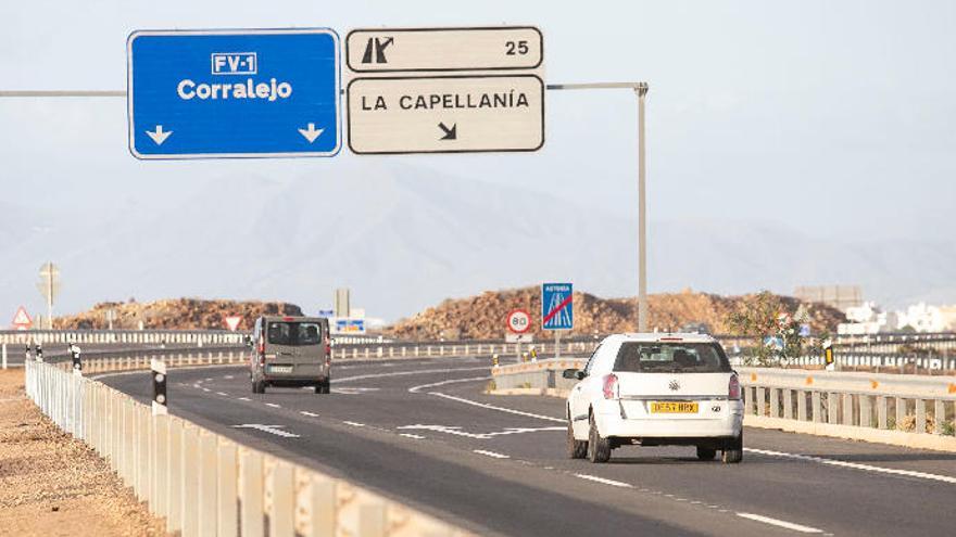 Imagen de la autovía que une a Corralejo con La Caldereta que conectará con el nuevo tramo.