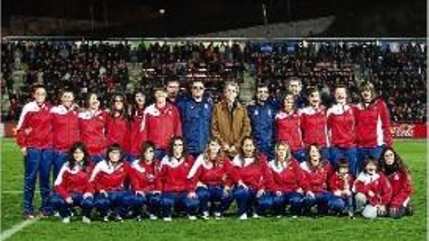 Homenatge a les jugadores del Girona FC