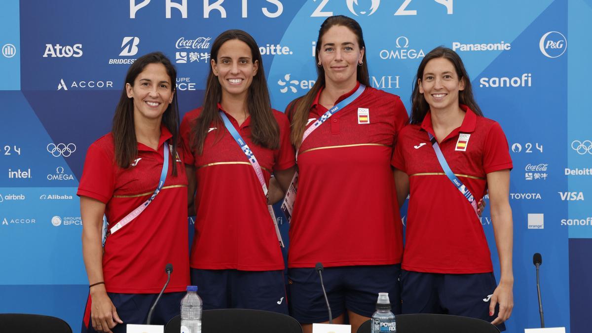 Rueda de prensa del equipo olímpico español de waterpolo femenino