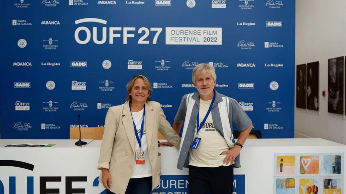 Paula Labordeta y Gaizka Urresti, ayer, en el OUFF.   | // FDV