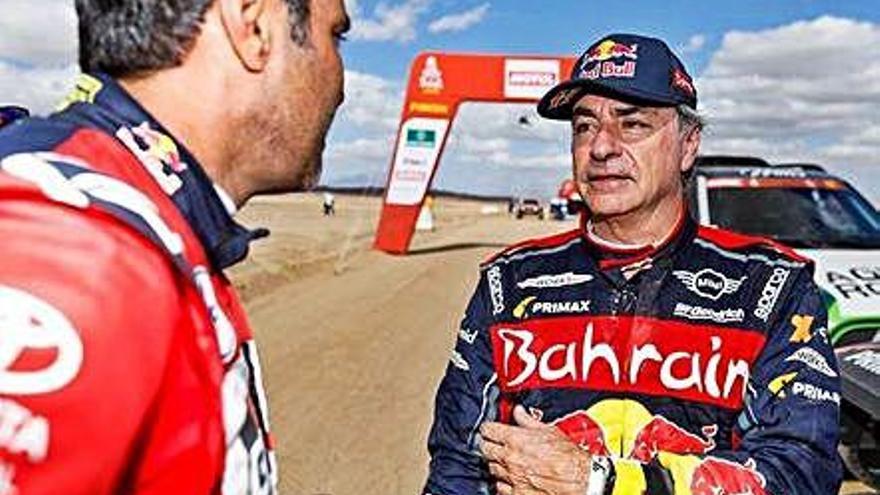 Carlos Sainz, tras la etapa de ayer.