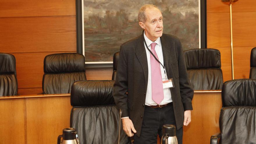 Carlos Ontañón, en 2018, en una comparecencia en las Cortes de Aragón.