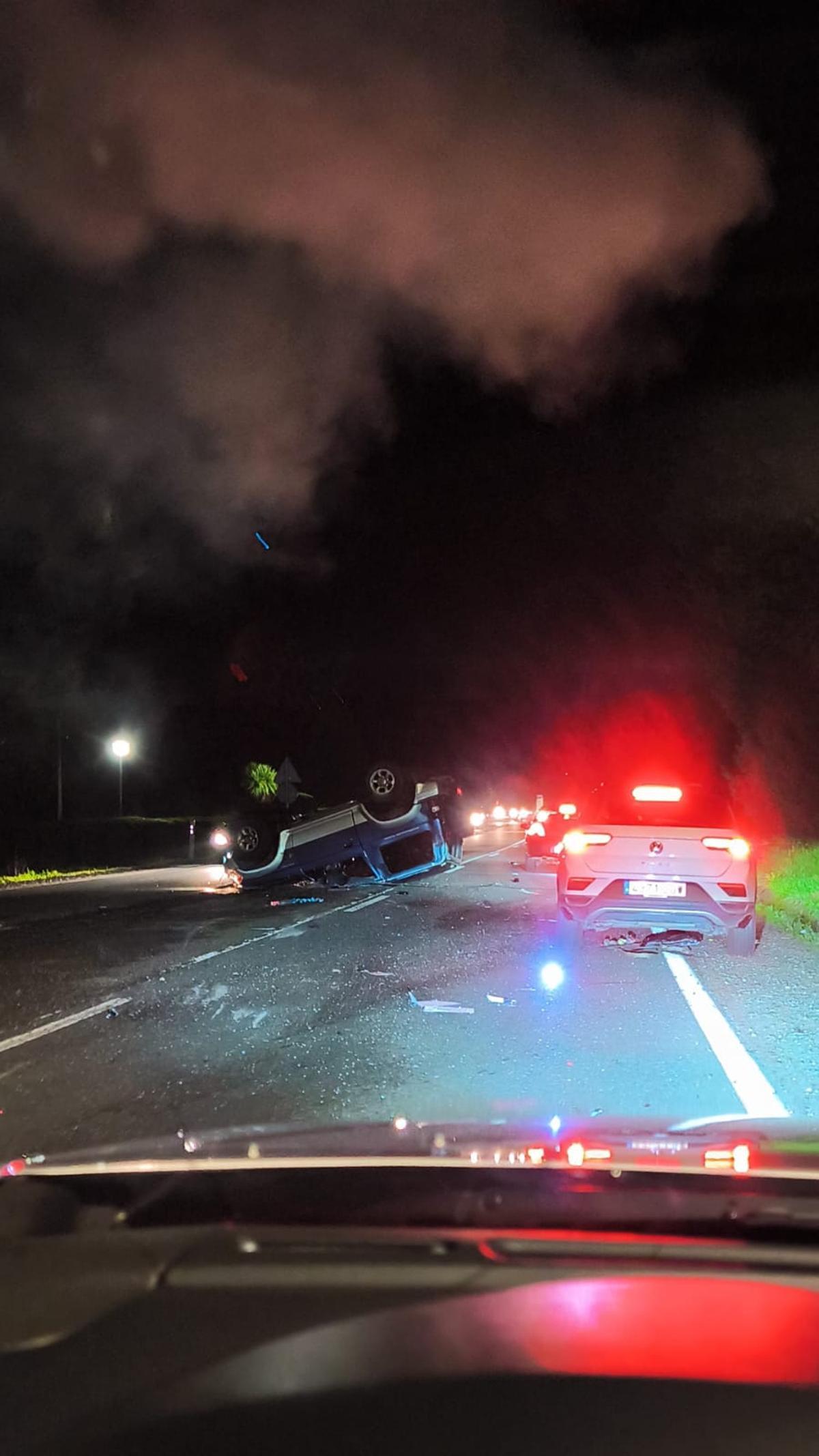 Los vehículos implicados en el siniestro.