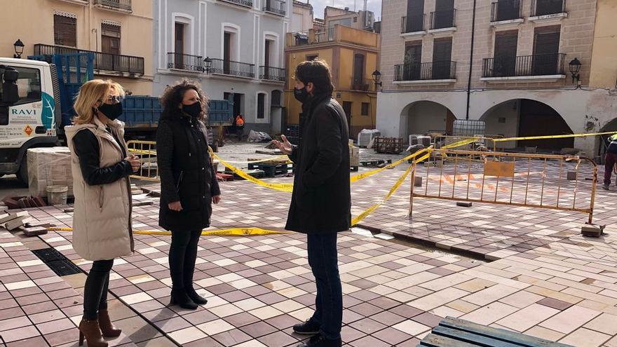Galí y Martinavarro visitaron hace unas semanas la obra de la plaza Mayor.