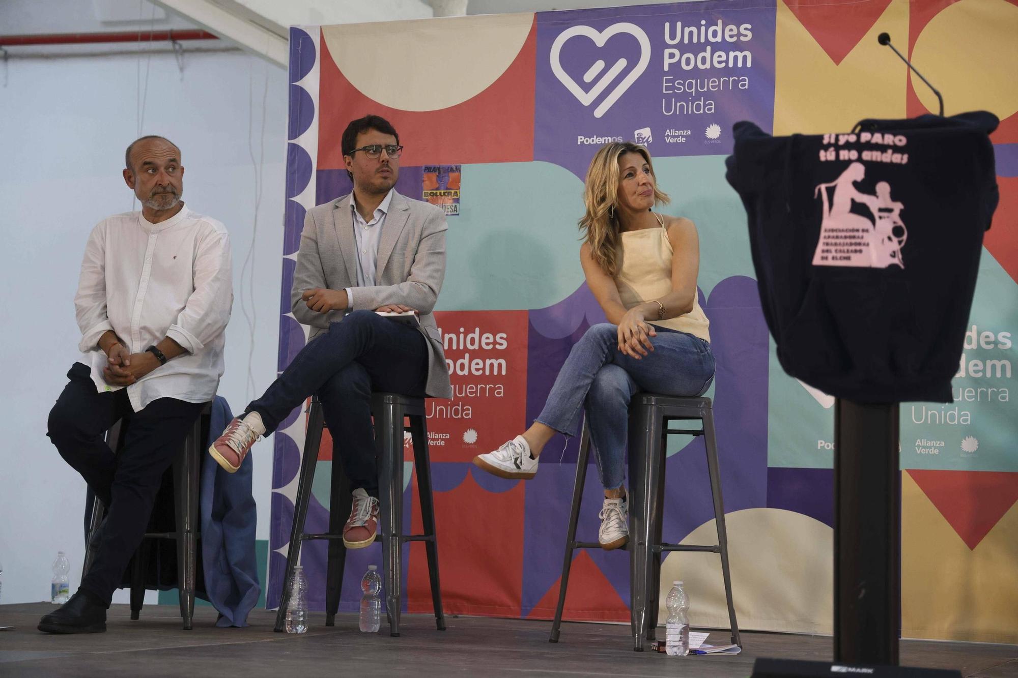 Yolanda Díaz hace campaña por Unides Podemos en Alicante