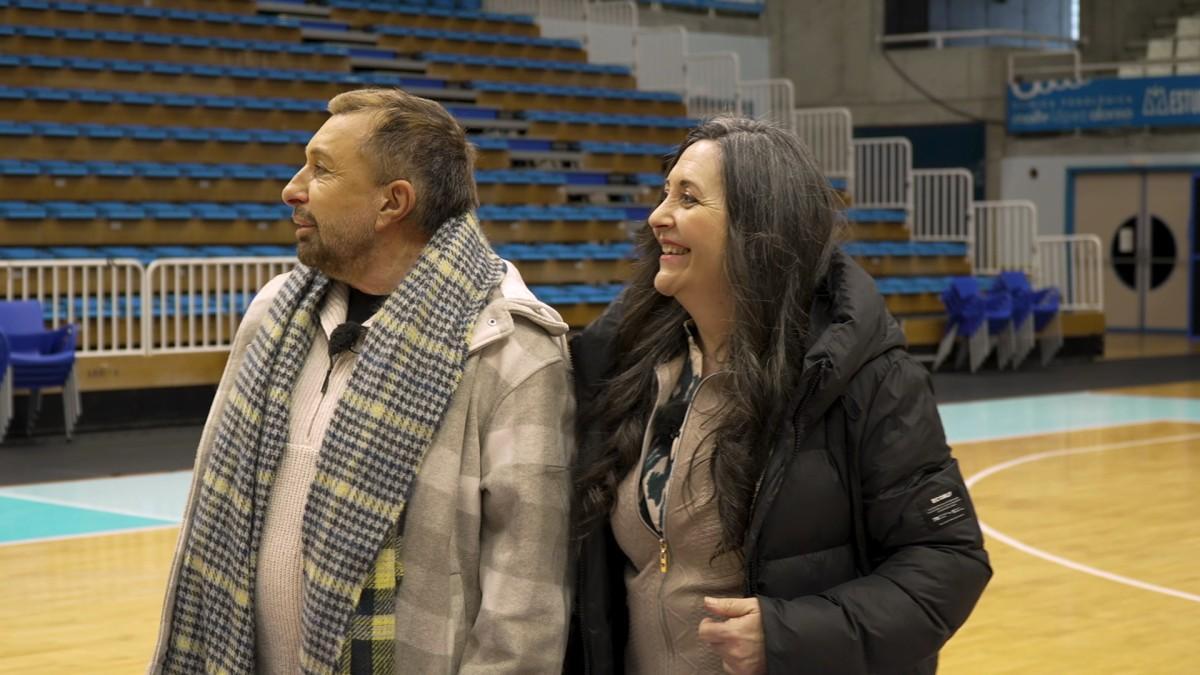 José Manuel Parada y Ana Santos en el templo del Breogán
