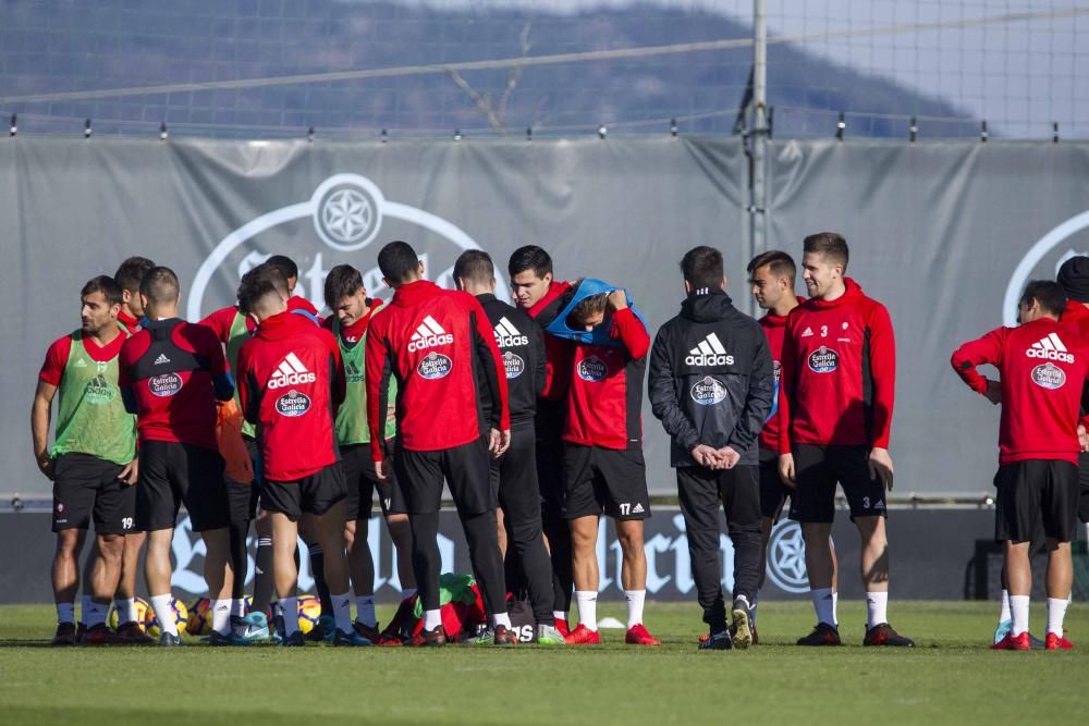 Entrenamiento del Celta a puerta cerrada