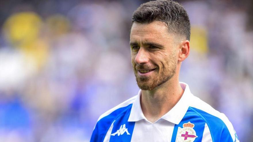 Jaime, en su último partido con el Dépor.