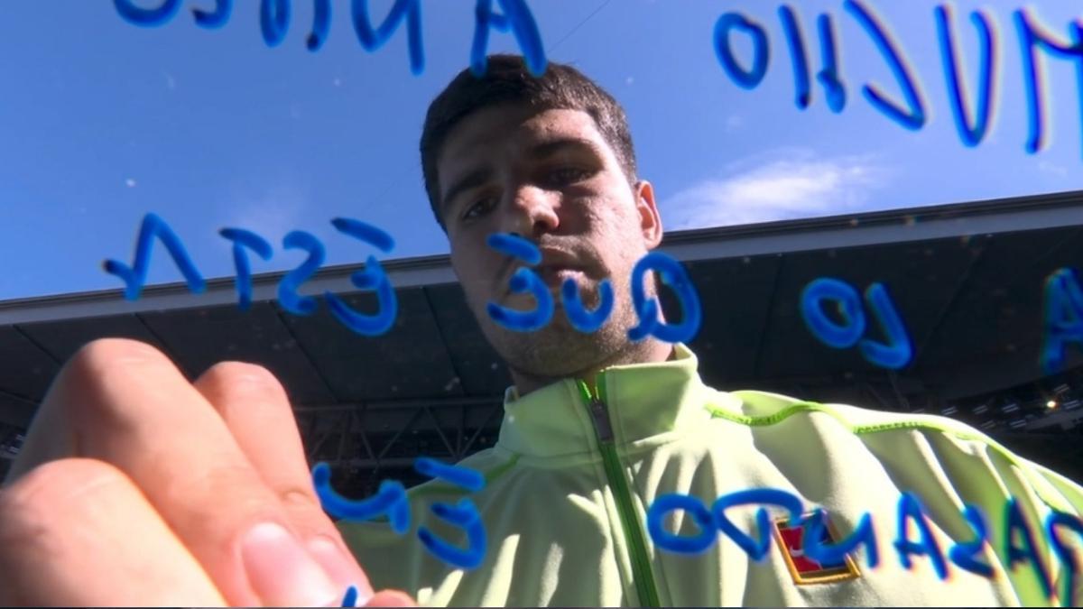 Alcaraz dejó un bonito mensaje tras el partido