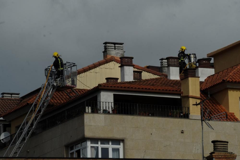 incendio en un restaurante de Arousa