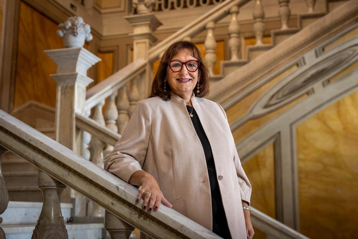 La comisaria europea para el Mediterráneo, Dubravka Šuica, en el Palau de Pedralbes con motivo del 10º Foro Regional de la Unión por el Mediterráneo