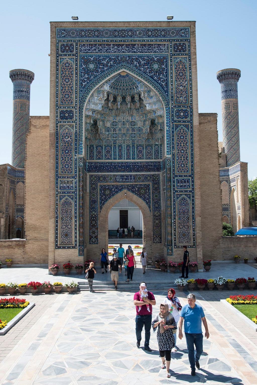 Mausoleo de Gur-Emir, en Samarcanda, complejo de madrazas donde está la tumba del Gran Tamerlán.
