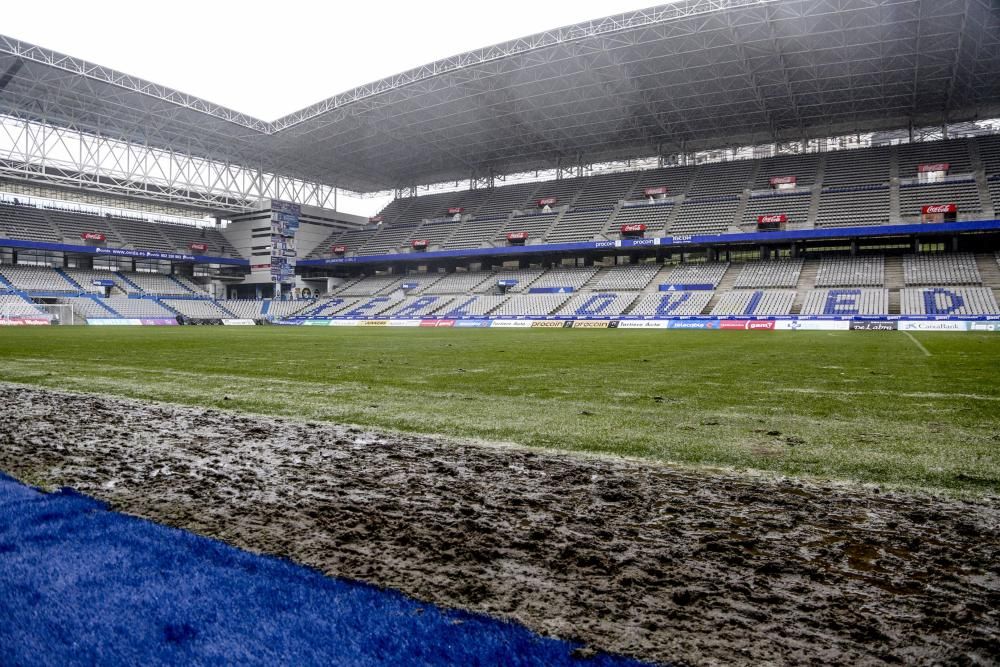 Estado del cesped del estadio Carlos Tartiere