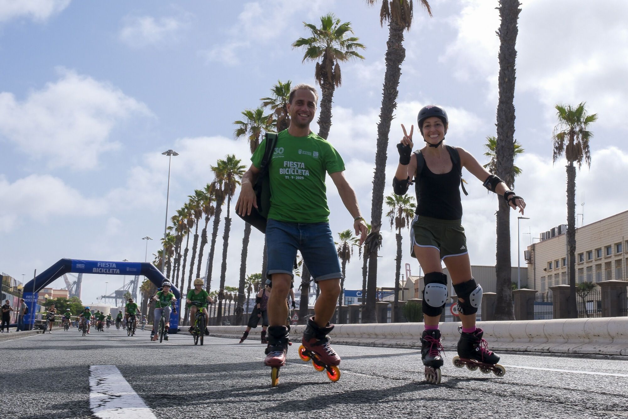 Fiesta de la bici en Las Palmas de Gran Canaria