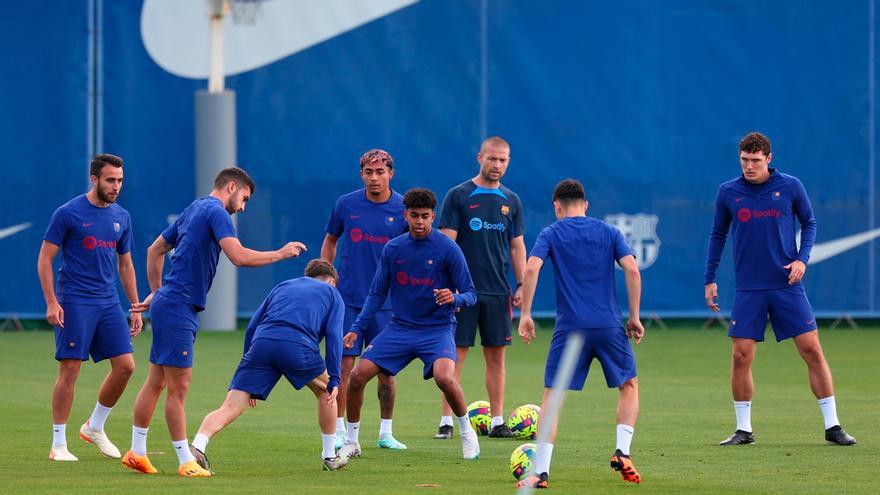 Último entrenamiento del Barça antes del partido ante Osasuna