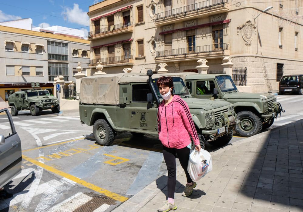 Elda y Petrer reciben a los boinas verdes en la Operación Balmis contra el Covid-19