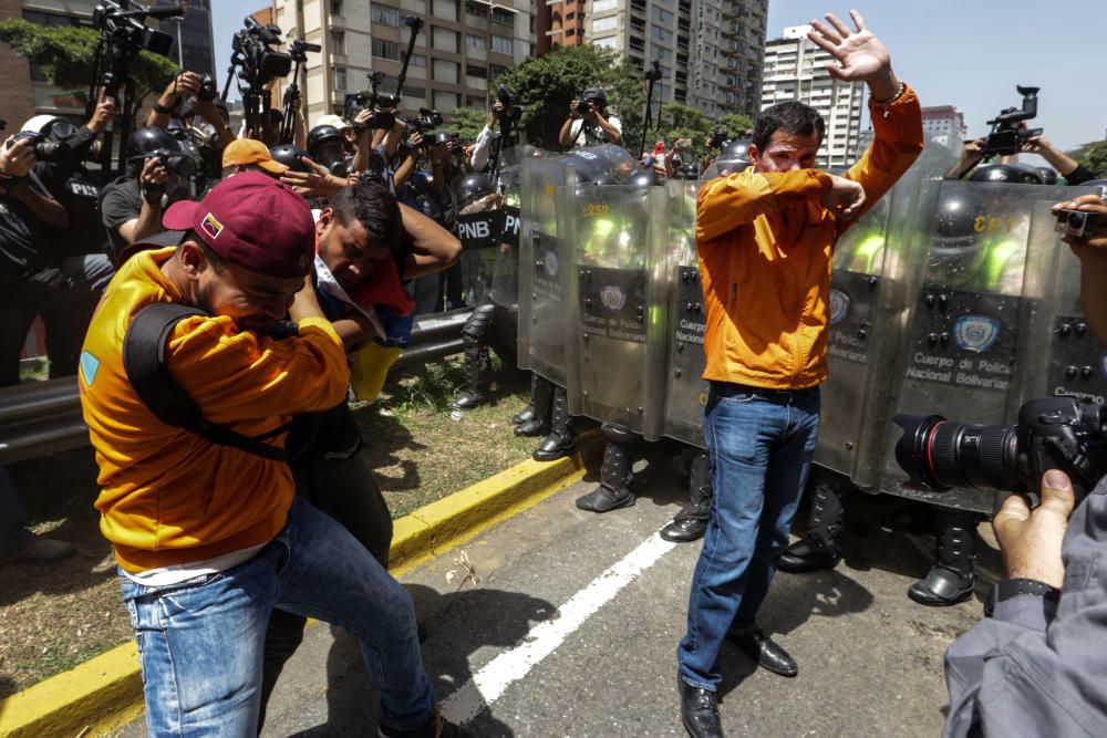 Incidentes en la marcha opositora en Venezuela