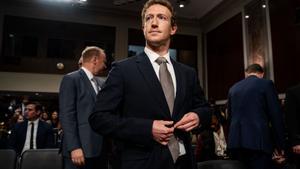 Mark Zuckerberg, director ejecutivo de Meta, en el Congreso de EEUU.