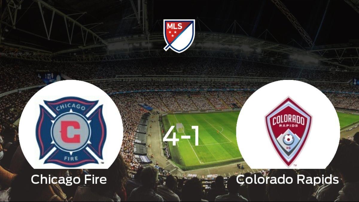 El Chicago Fire goleó en su casa al Colorado Rapids (4-1)