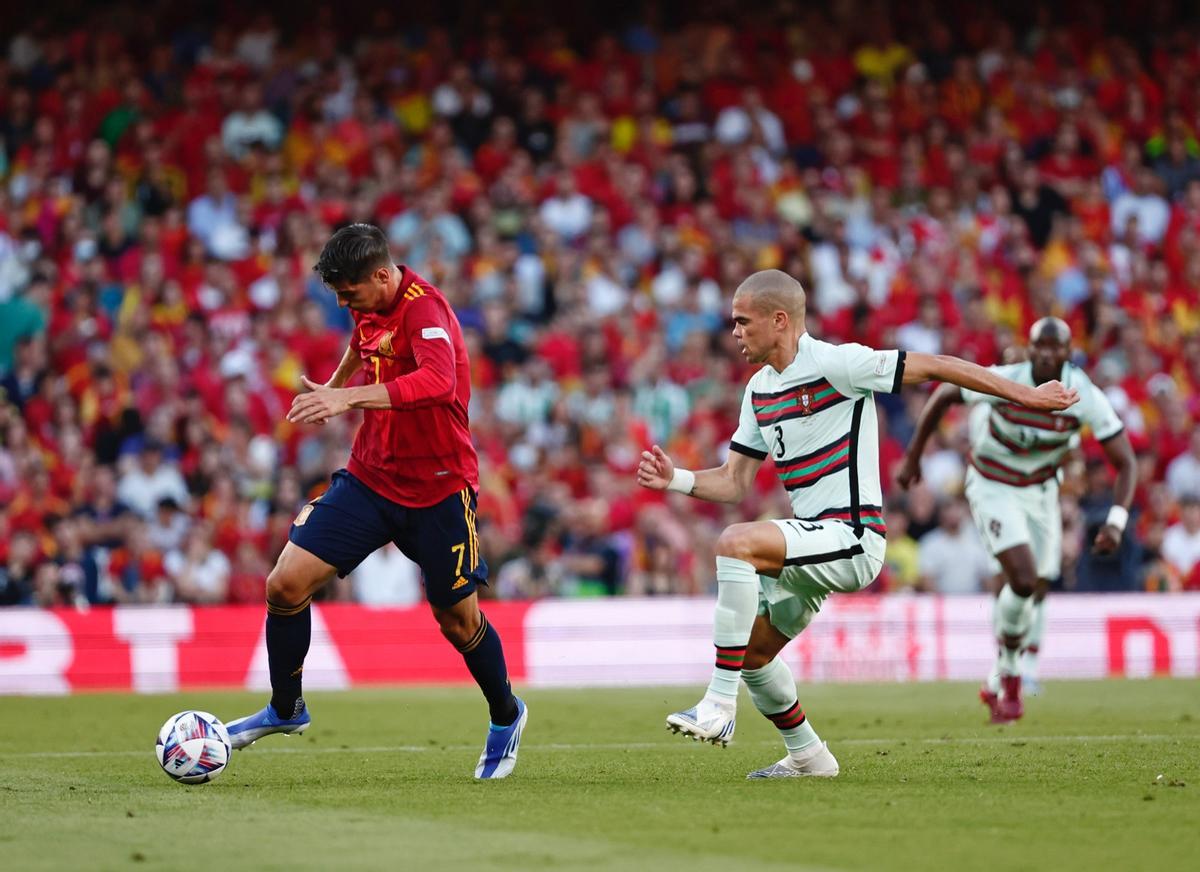 Morata ha sido el autor del primer gol de España