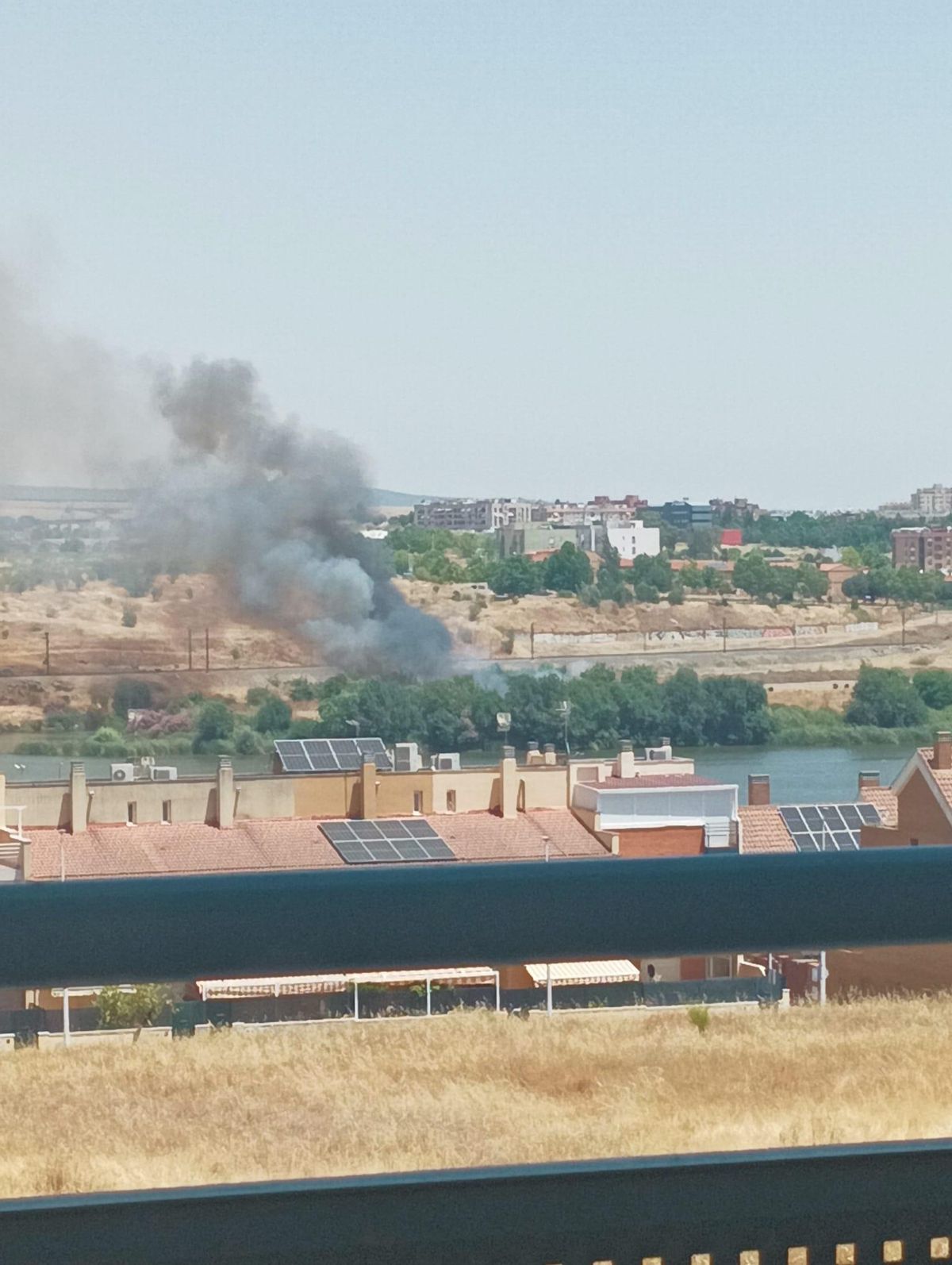 Uno de los incendios de esta mañana en Mérida.