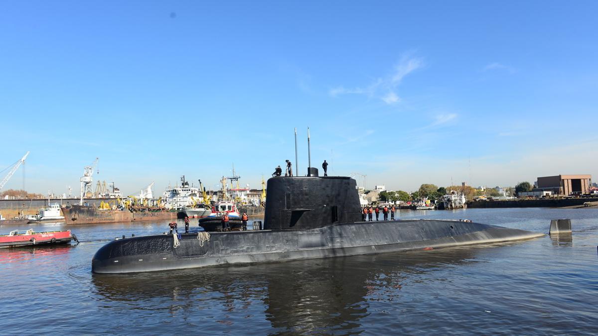 Imagen facilitada por la Armada argentina del submarino 'ARA San Juan', desaparecido en el Atlántico.
