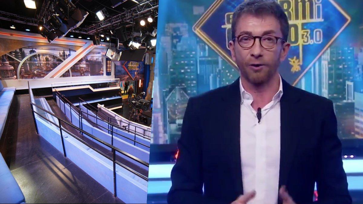 Pablo Motos presentando 'El hormiguero' sin público en plató