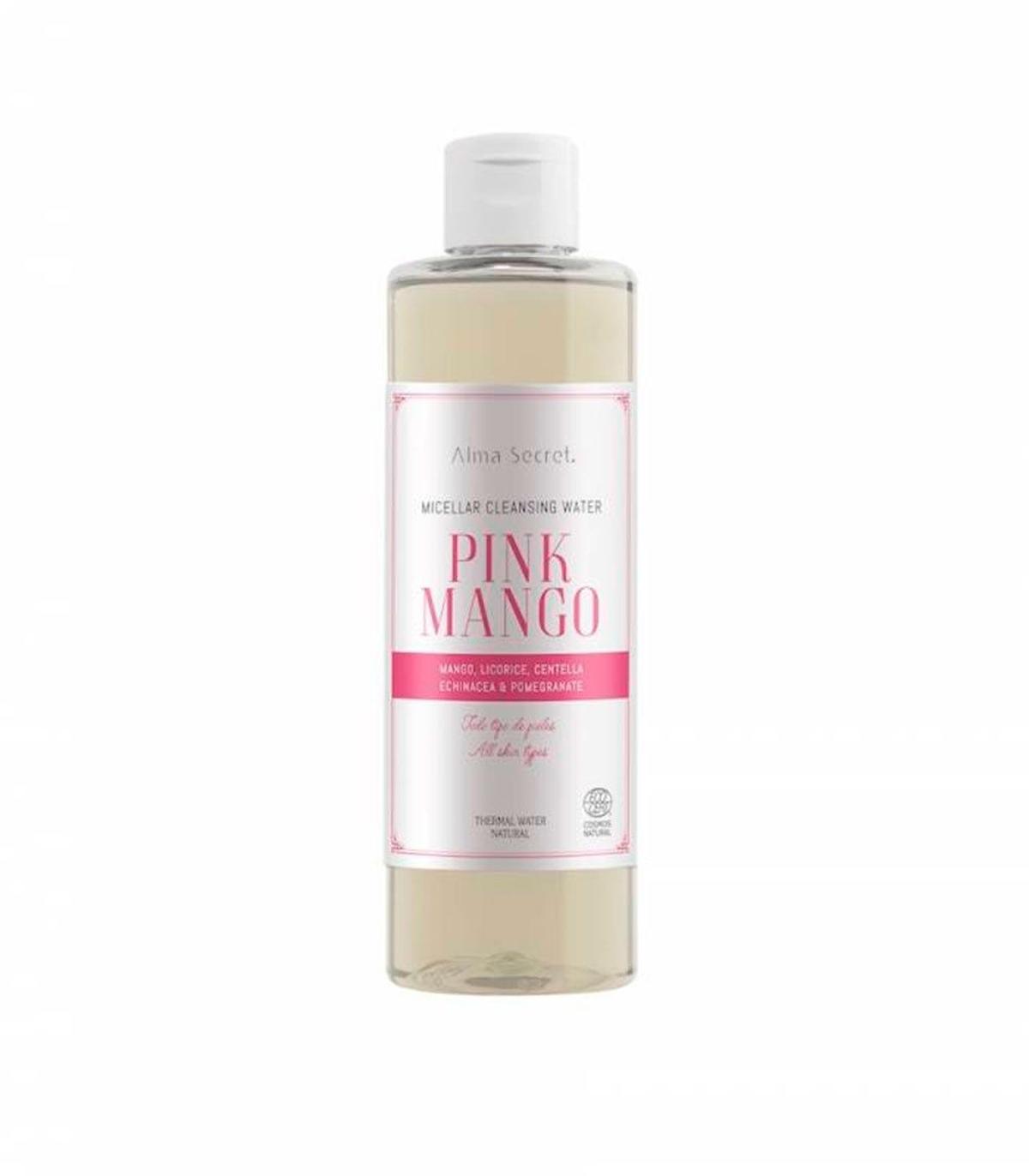 Agua micelar limpiadora Pink Mango de Alma Secret. (Precio: 18,75 euros)