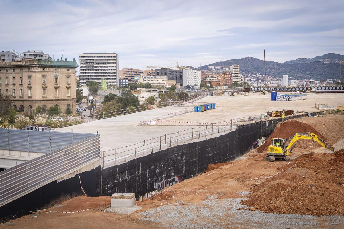 Así están las obras de la futura estación de la Sagrera