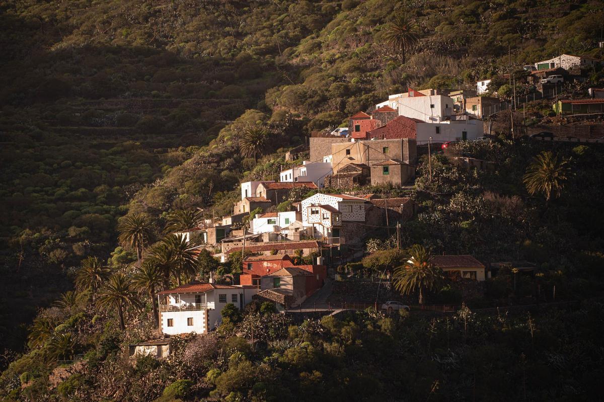 Vista del caserío de Masca en el parque rural de Teno