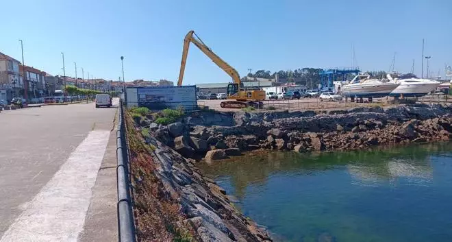 El relleno del puerto deportivo de Baiona, al Congreso