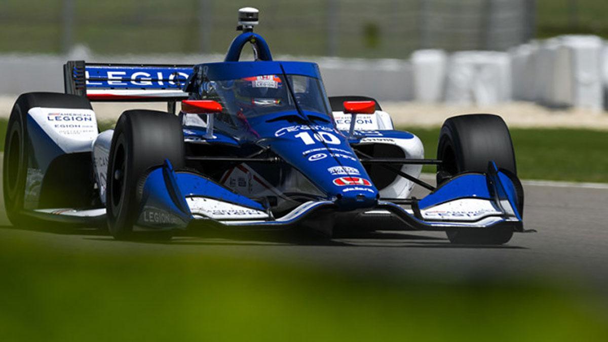 Álex Palou, en acción en el circuito de Indianapolis