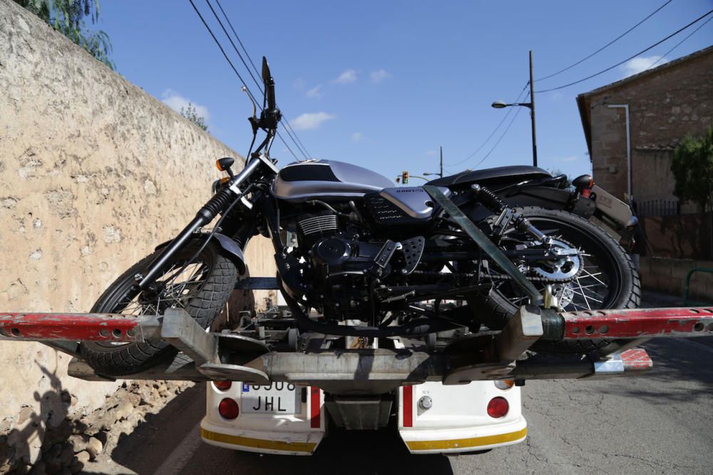 Muere un motorista al chocar con un autobús de la EMT en Palma