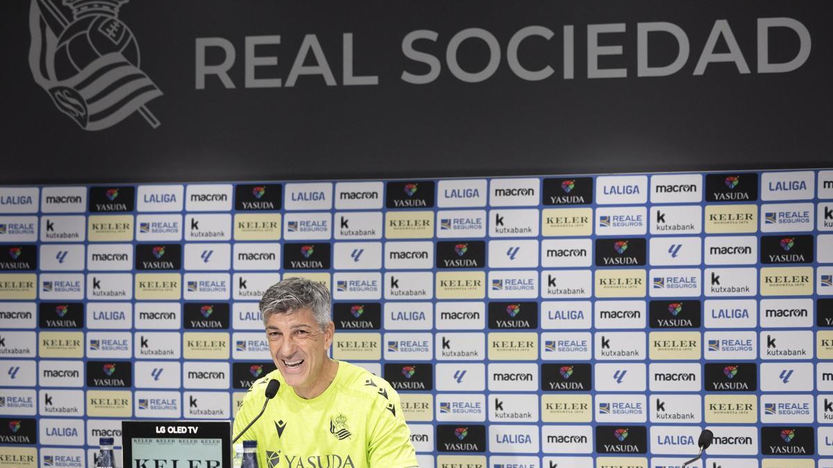 Imanol Alguacil, en una rueda de prensa.