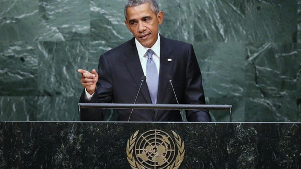 El presidente de EEUU, Barack Obama, se dirige a la Asamblea General de la ONU.