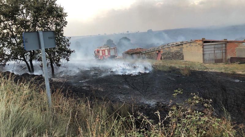 Imágenes del incendio forestal de Grisuela.