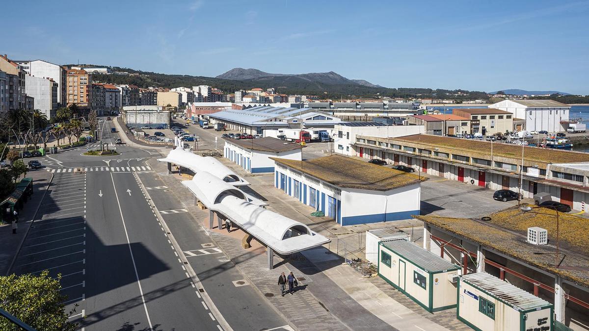 Imagen del apeadero de autobuses de Ribeira.